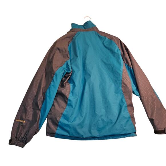 Outdoor Diamond Candy Women's XL Waterproof Breathable Teal & Gray Rain Jacket - Picture 4 of 16